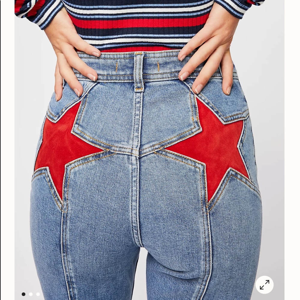free people star butt jeans